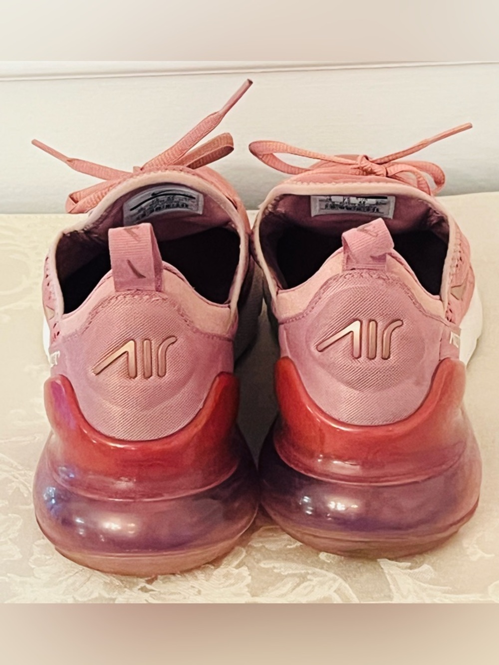 Nike Air Max 270 Rust Pink Running Women Sneakers BQ0969-600 - Sz 10 EUC - Picture 7 of 15